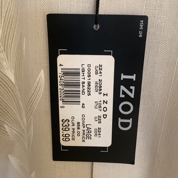 Izod, mens shirt sleeve, silk shirt, NWT - Picture 2 of 6